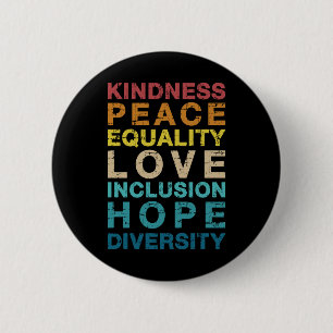 Kindness love diversity  LGBT pride Ronde Button 5,7 Cm