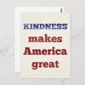 Kindness maakt Amerika geweldig Briefkaart (Voorkant / Achterkant)