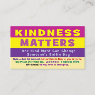 Kindness Matters Cards - v3 Contactkaartje