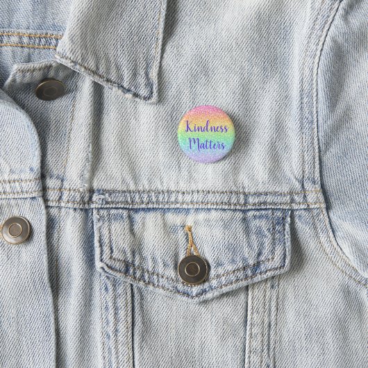 Kindness Matters & Doodles Rainbow Button (In situ)