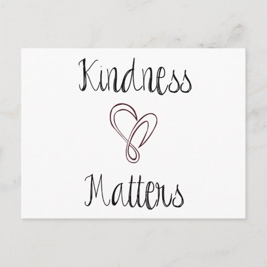 Kindness Matters Heart Briefkaart (Voorkant)