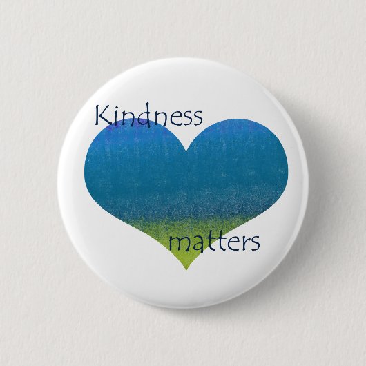 Kindness Matters Heart Ronde Button 5,7 Cm (Voorkant)