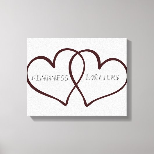 Kindness Matters Hearts Canvas Afdruk (Voorkant)