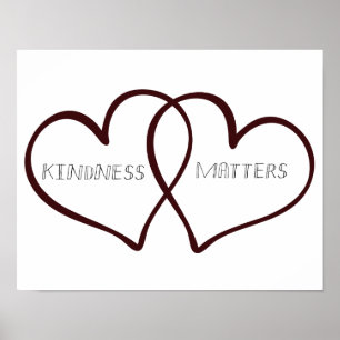 Kindness Matters Hearts Poster