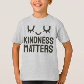 Kindness Matters Kinder T-shirt – Schattige gezich (Voorkant)