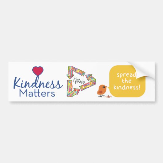 Kindness Matters - op de schoolbus Bumpersticker (Voorkant)