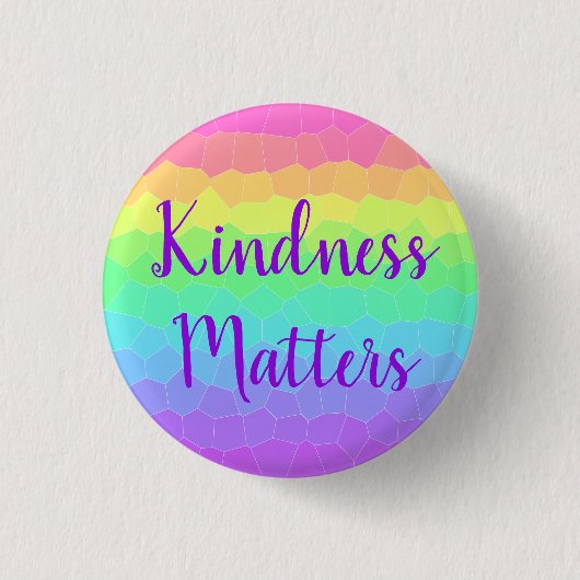 Kindness Matters Rainbow Button (Voorkant)