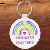 Kindness Matters | Regenboog en Waterverf van het  Sleutelhanger (Voorkant)