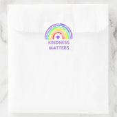 Kindness Matters | Regenboog en Waterverf van het Vierkante Sticker (Tas)