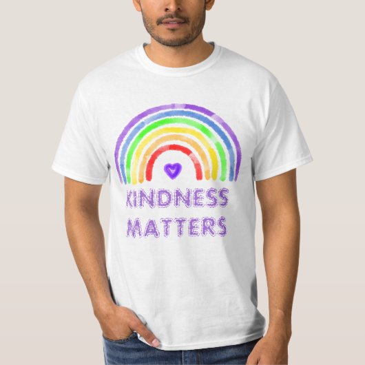 Kindness Matters | Regenboog T-shirt (Voorkant)