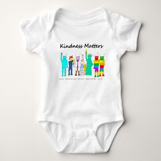 Kindness Matters Robots Onsie Romper (Voorkant)