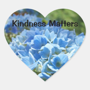 Kindness Matters stickers Hortensia bloemen