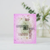 Kindness Matters Universal Love Carte Postale (Debout devant)