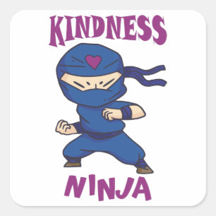 Kindness Ninja, gevecht tegen pesterijen Vierkante Sticker