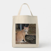 Kindness Oranje Tabby Cat Canvas tas (Achterkant)
