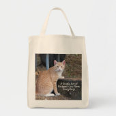 Kindness Oranje Tabby Cat Canvas tas (Voorkant)