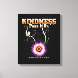 KINDNESS - pas het op de druk van het Canvas over Afdruk