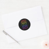 Kindness peace inclusion hope rainbow gay lesbian ronde sticker (Envelop)