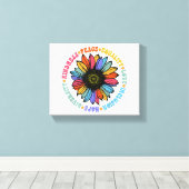 Kindness Peace Love Hope Diversity Human Human Canvas Afdruk (Insitu (Houten vloer))