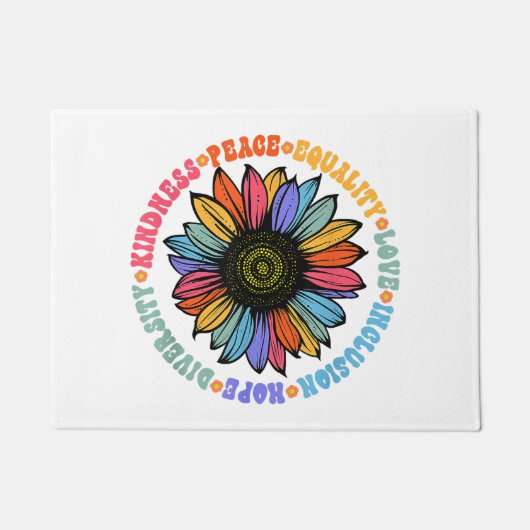 Kindness Peace Love Hope Diversity Human Human Deurmat (Voorkant)