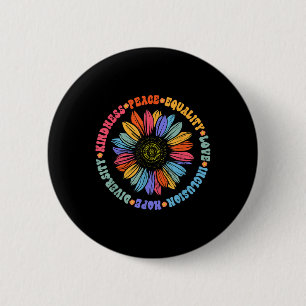 Kindness Peace Love Hope Diversity Human Human Ronde Button 5,7 Cm