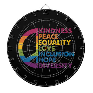 Kindness Peace Love Inclusion Hope Divers Dartbord