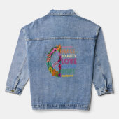 Kindness Peace Love Inclusion Hope Divers Denim Jacket (Achterkant)