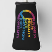 Kindness Peace Love Inclusion Hope Divers Golfheadcover (Draai 90)