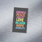 Kindness Peace Love Inclusion Hope Divers Magnetisch Visitekaartje (Voorbeeld)