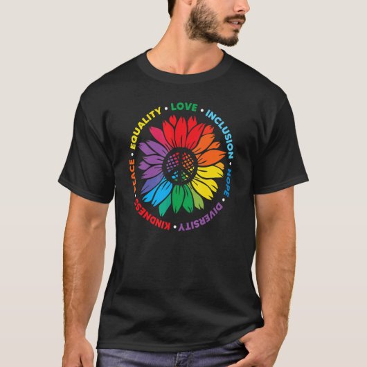 Kindness Peace Love Inclusion Hope Divers T-shirt (Voorkant)