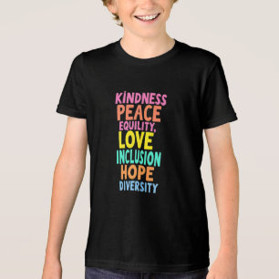 Kindness Peace Love Inclusion Hope Divers Tri-Blend Shirt