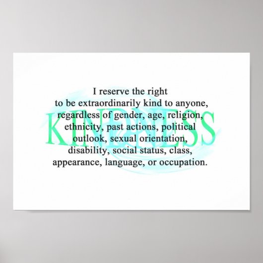 Kindness Poster (Voorkant)