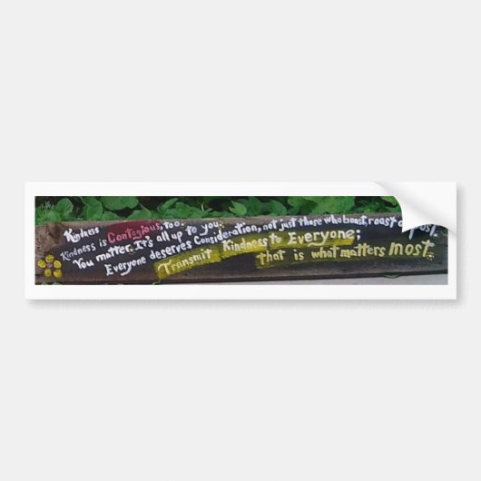 Kindness pulmper bumper sticker (Devant)