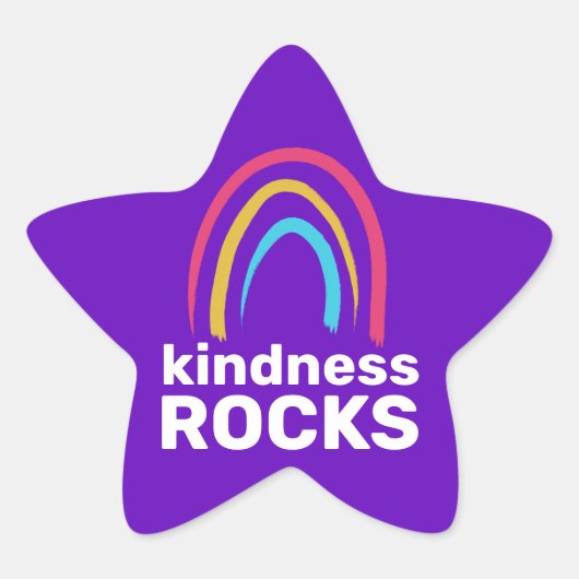 Kindness Rocks Stickers Rainbow Star (Devant)