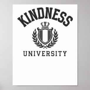 Kindness University - Sticker met donkere letters Poster