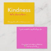 Kindness, voel het, show het, leef het. . . ,Kaart Visitekaartje (Voorkant / Achterkant)