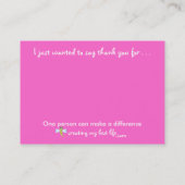 Kindness, voel het, show het, leef het. . . ,Kaart Visitekaartje (Achterkant)