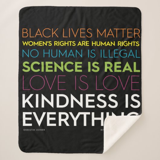 #KindnessIsAlles Sherpa Blanket Deken (Voorkant)