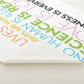 #KindnessIsAlles Sherpa Blanket (wit) Deken (3/4)