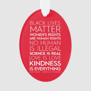 #KindnessIsEverything Ornement acrylique, ovale (r