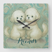 Kindred Paws Vierkante Klok (Voorkant)