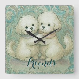 Kindred Paws  Vierkante Klok