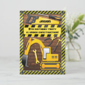 Kind's Bouwjaar Verjaardagsfeest Kaart (Staand voorkant)