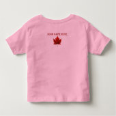 Kind's Canada Flag Ringer Personaliseer Peuter Shi Kinder Shirts (Achterkant)