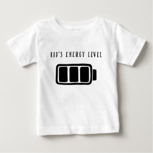 Kind's Energy Level Funny Battery Graphic T-shirt