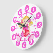 Kind's schattige dolpop hartje roze witte klok (Hoek)