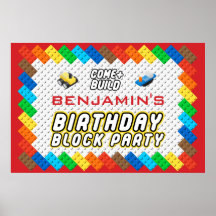 Kind's Verjaardag Brick Party Block Party Bouw Spe