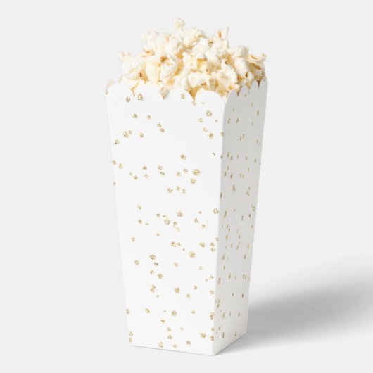 Kind's Verjaardag Gouden Glitter Popcorn Bedankdoosjes (Popped)