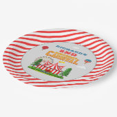 Kind's Verjaardagsfeestje Circus carnaval Thema Papieren Bordje (Gekanteld)
