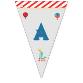 Kind's Verjaardagsfeestje Circus carnaval Thema Vlaggetjes (Derde vlag)